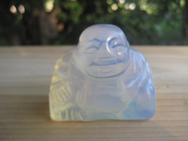 Girasol(also known as Opal) Quartz Buddha enhances creativity, promotes joy and happiness 3862
